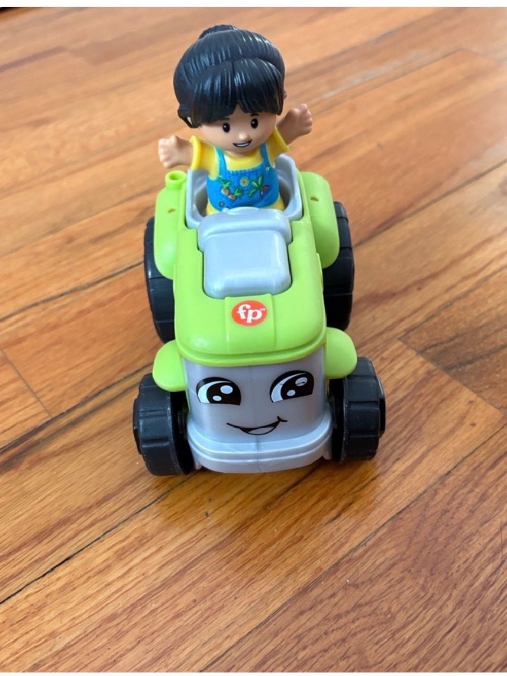 Fisher-Price Lime Green Smiling Ride-On Car with Figure